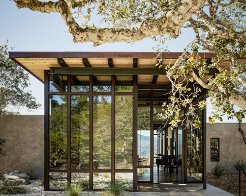 studio schicketanz frames mountain range views at rustic 'tehama I' estate