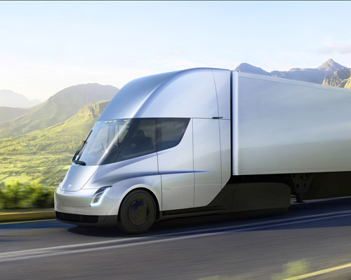 elon musk unveils the electric, autopilot-enhanced tesla semi truck