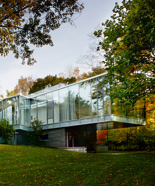 marcel breuer-designed connecticut home features steel and glass extension by toshiko mori