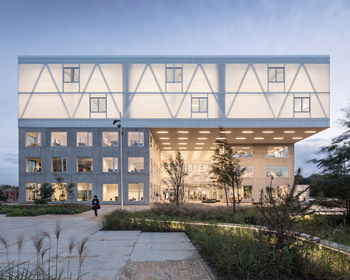 ADEPT organizes videnbyen cortex park in denmark around a light-filled atrium