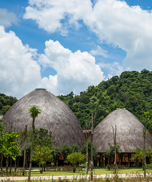 VTN architects' bamboo domes are influenced by the surrounding vietnamese mountains