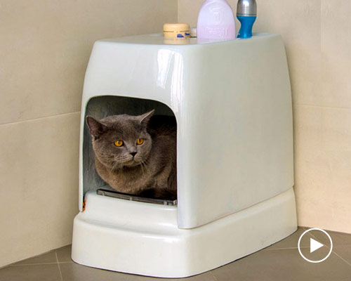 catolet: the automatic flushable toilet for cats and small dogs