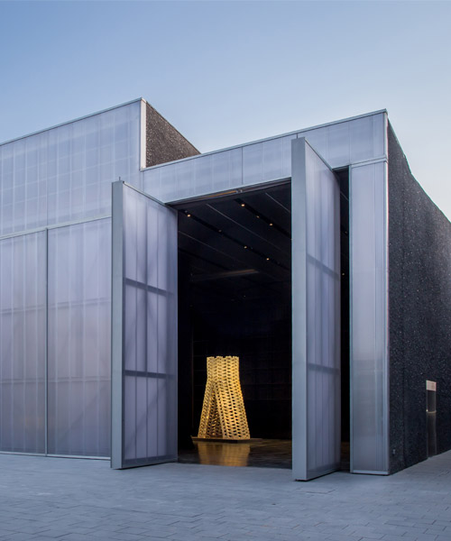 AAU ANASTAS interweaves intricate, immersive installation in OMA's concrete