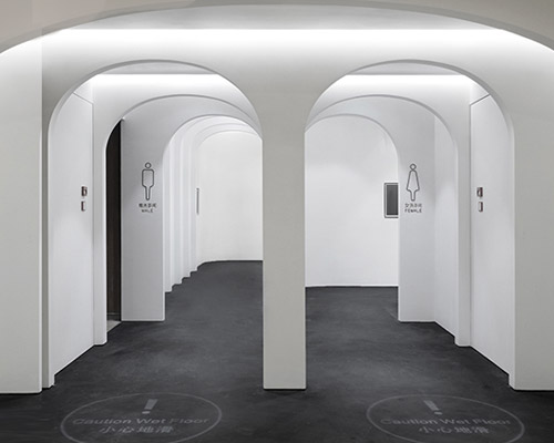 Ida&Billy's arched washroom experience reminiscent of european elegance