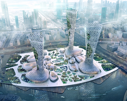 amorphoustudio's mixed-use proposal in dubai creates a union between design and nature