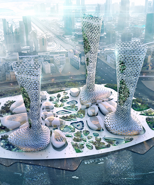 amorphoustudio's mixed-use proposal in dubai creates a union between design and nature