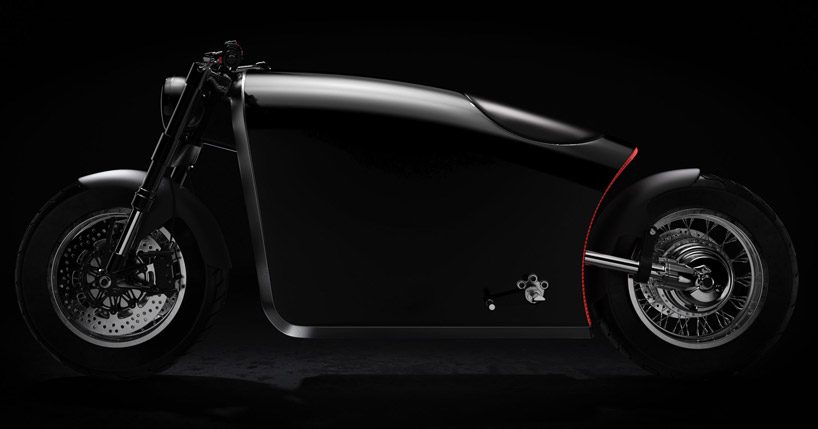 bandit9's bespoke odyssey motorcycle uses components from aeronautic materials