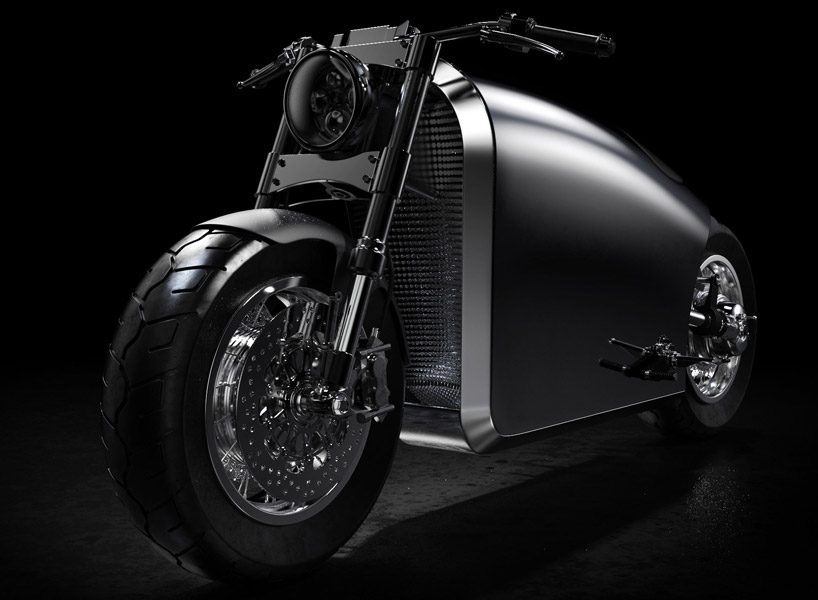 bandit9's bespoke odyssey motorcycle uses components from aeronautic materials