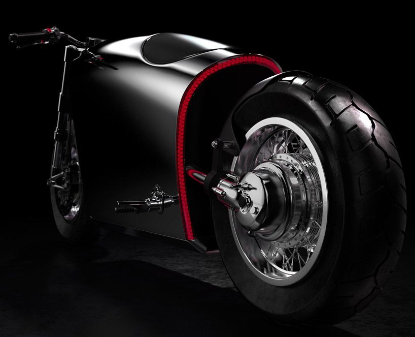 bandit9's bespoke odyssey motorcycle uses components from aeronautic materials