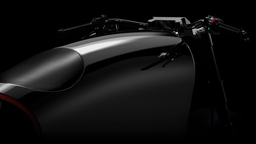 bandit9's bespoke odyssey motorcycle uses components from aeronautic materials