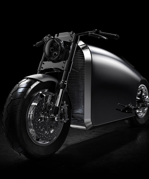 bandit9's bespoke odyssey motorcycle uses components from aeronautic materials