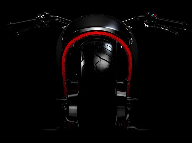 bandit9's bespoke odyssey motorcycle uses components from aeronautic materials