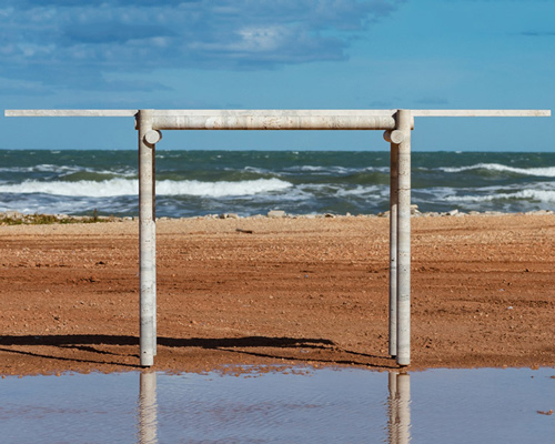 clément brazille applies an innovative technique to ocean travertine stone
