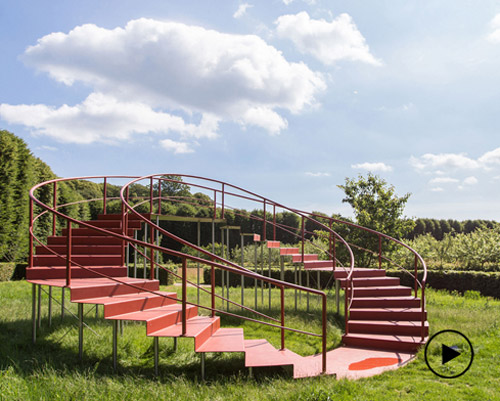 dual designs a scenery pavilion reinterpreting the baroque stair in copenhagen