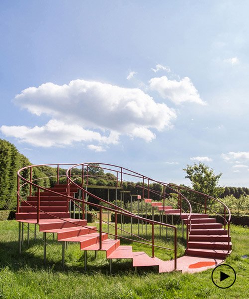 dual designs a scenery pavilion reinterpreting the baroque stair in copenhagen