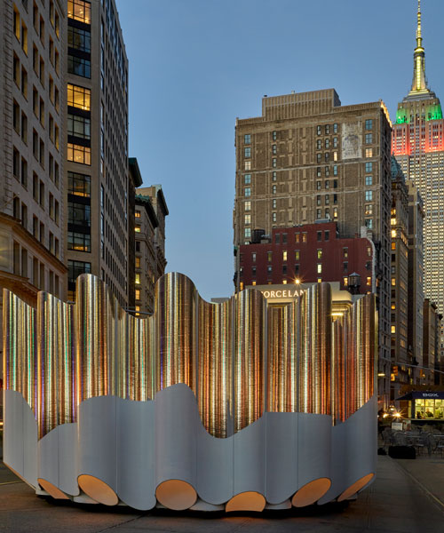 'flatiron reflection' unveiled as immersive bundle of shimmering tubes in new york