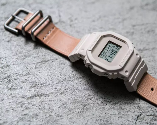 hender scheme crafts contemporary beige colorway to classic casio G-SHOCK watch
