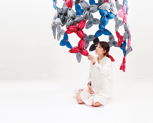 hyunjeong kim's ipari is a room-dividing modular system with acoustic absorbing function