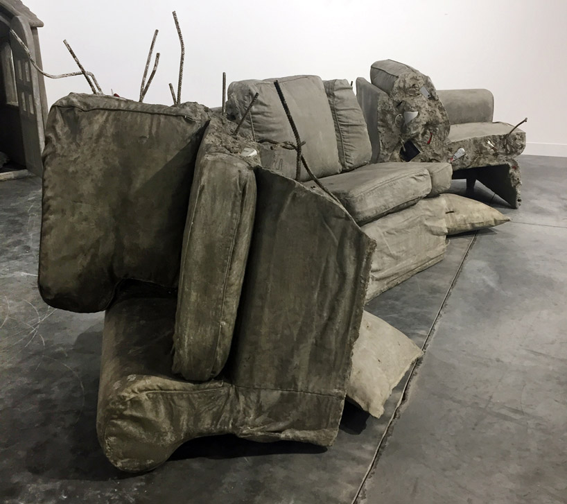 josh kline's concrete apocalypse furniture casts fears of technology in the future