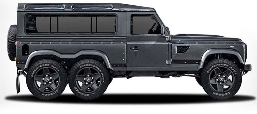 kahn design teases soft top makeover of its land rover defender flying huntsman 6x6