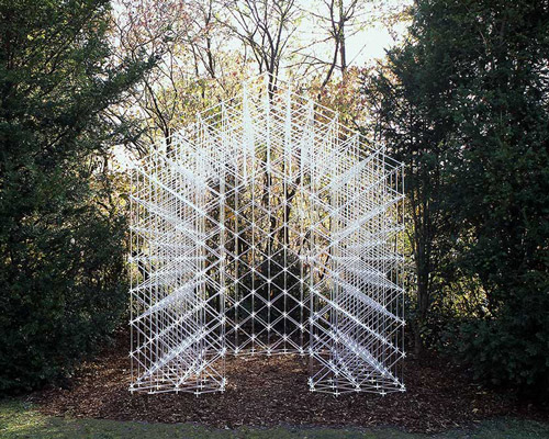 kawahara krause's acrylic glass garden shed challenges our perception of space
