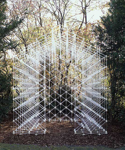 kawahara krause's acrylic glass garden shed challenges our perception of space