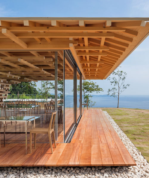 kengo kuma stacks cedar boards to form tree-inspired 'coeda' house in japan