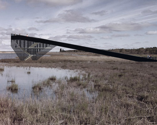 krill proposes a promenade to watch birds' migration in a latvian park