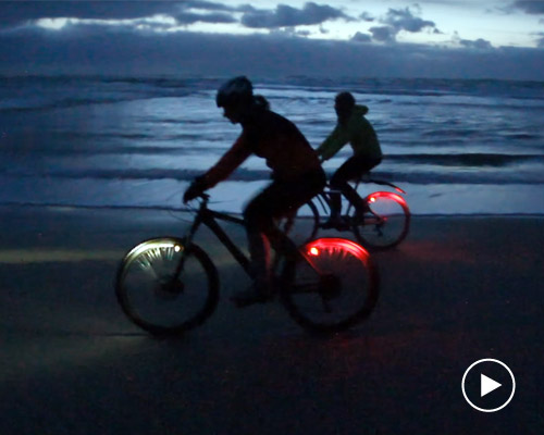 magic magnic microlights illuminate your bike wheels with physics