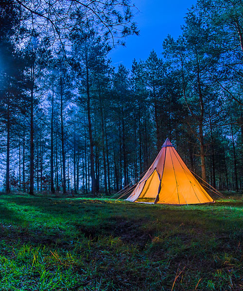 nordisk's tents pay a tribute to the traditional nomadic tepees