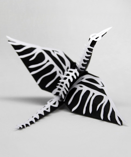 origami enthusiast cristian marianciuc makes mini paper cranes with character