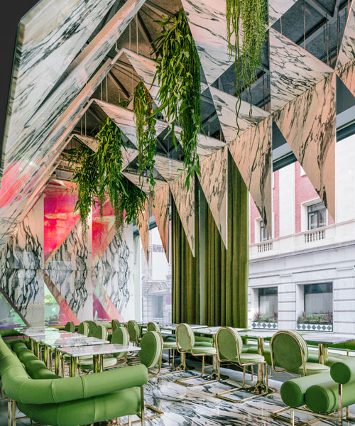 andrés jaque completes 'romola', a super-marble restaurant in central madrid
