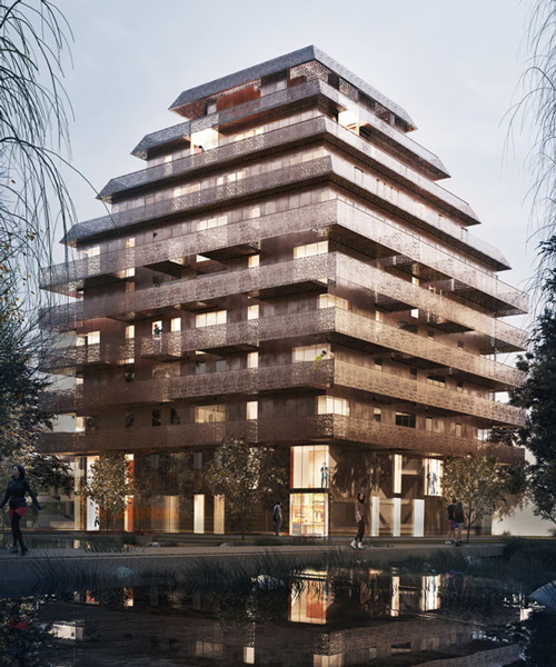 reiulf ramstad arkitekter designs a copper tower in norway
