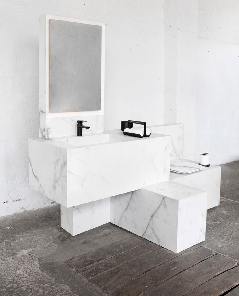 ryosuke fukusada styles temple-like bathroom collection for morning rituals