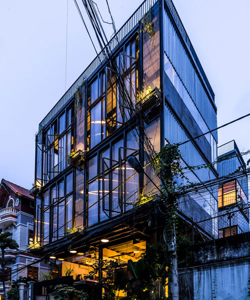 module K blends indochine and modernist elements for a mixed use building in vietnam