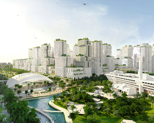 new central business district of singapore, jurong lake district, will be one giant garden