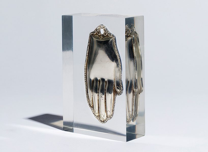 studio nucleo melds antique ex-voto souvenirs in resin