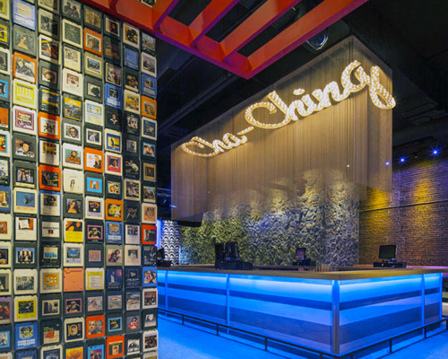 bigtime's CASH ONLY nightclub in florida is a modern uptake on vintage art elements