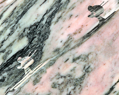 artist captures winter olympic scenes in south korean marble