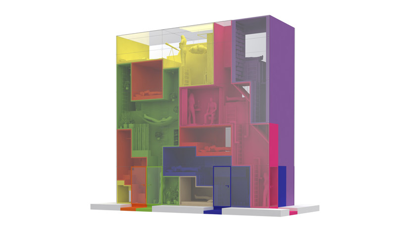 MVRDV's (W)ego house is a stackable hotel resolving the egoistic nature of urban cities