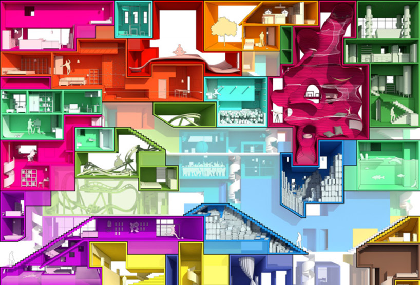 MVRDV's (W)ego house is a stackable hotel resolving the egoistic nature of urban cities