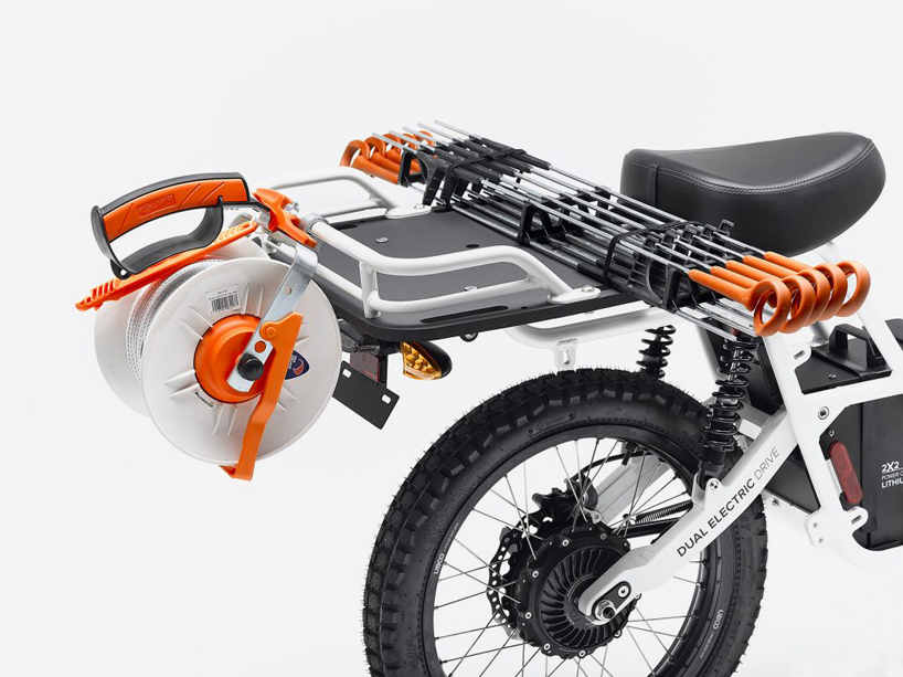 UBCO's 2x2 electric offroad utility bike is a tool hauling vehicle