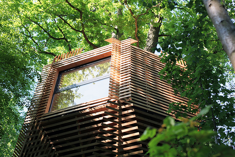 the ORIGIN tree house by atelier LAVIT is a secluded forest retreat