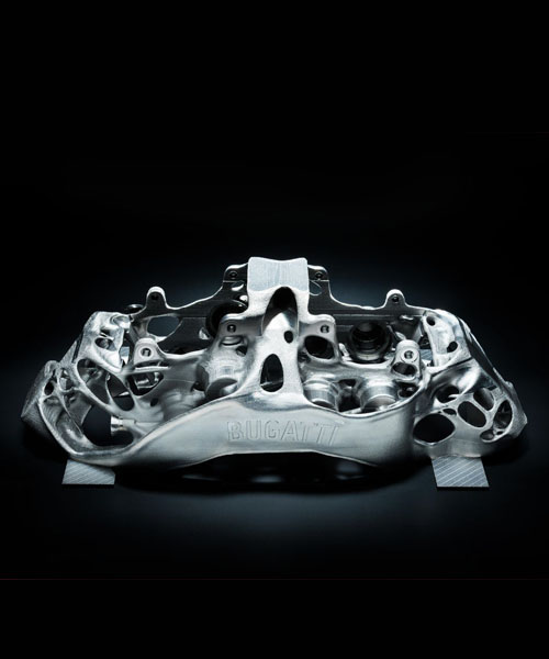 bugatti develops world's largest functional 3D printed titanium brake caliper