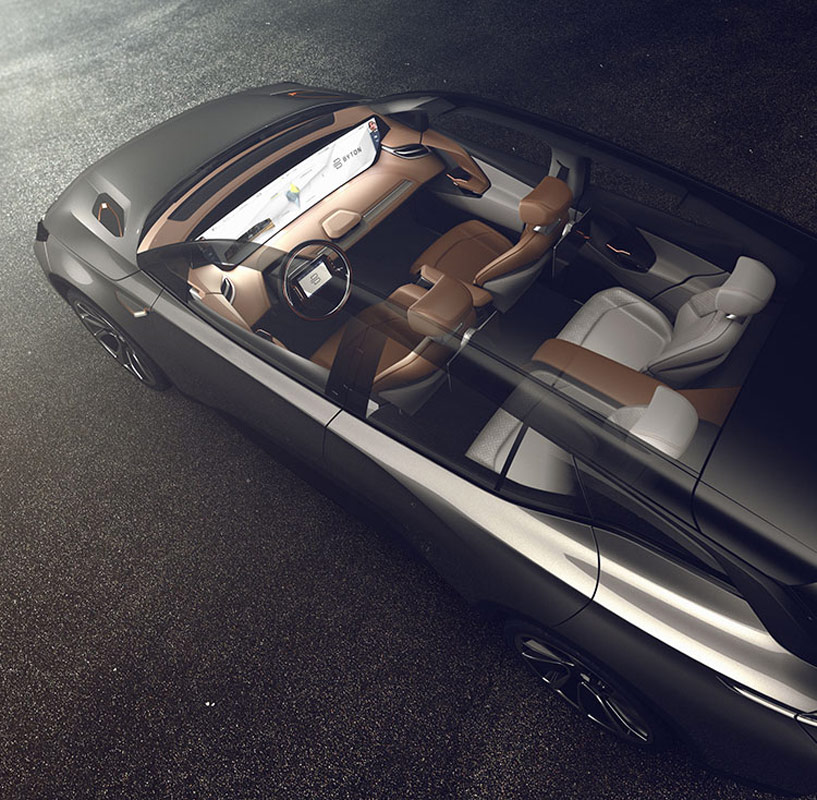 first ever 'byton' concept car revealed at CES 2018