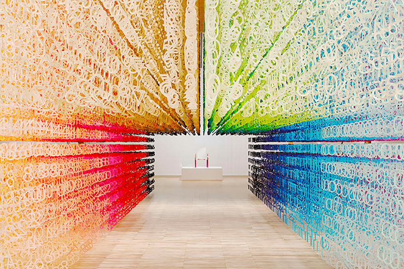 emmanuelle moureaux's 'color of time' is like entering a rainbow matrix