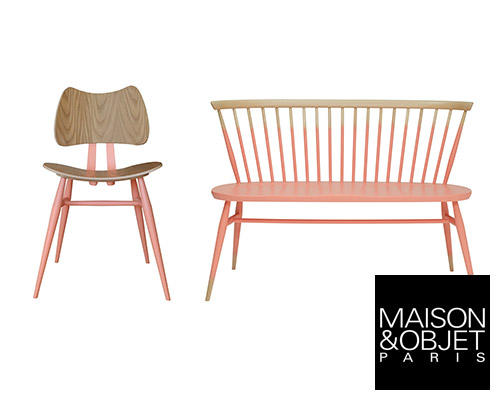 ercol updates 1950's originals with on-trend millennial pink