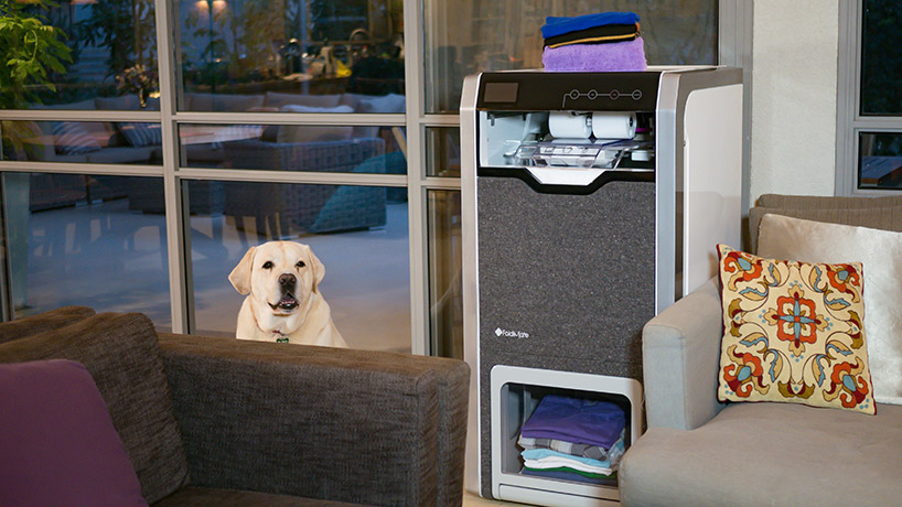foldimate laundry folding robot CES 2018 designboom