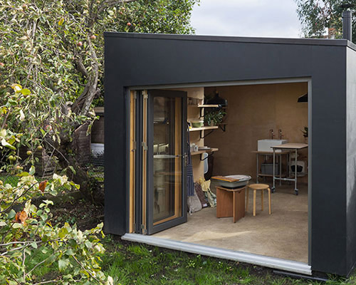 grey griffiths architects completes garden studio from waste material, east london