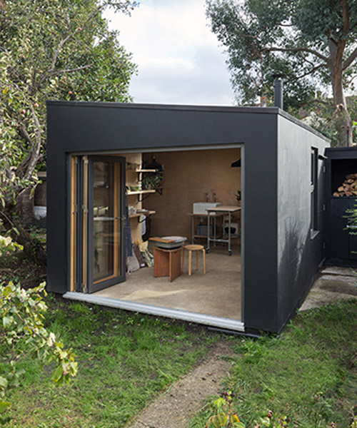grey griffiths architects completes garden studio from waste material, east london
